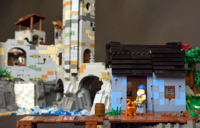 Illustration for article titled This gigantic Lego Keep has an irregular shape